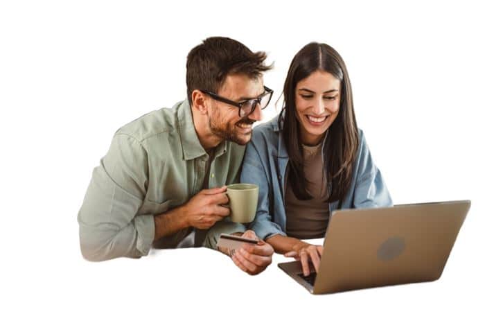 Man and wife applying for credit with Synchrony