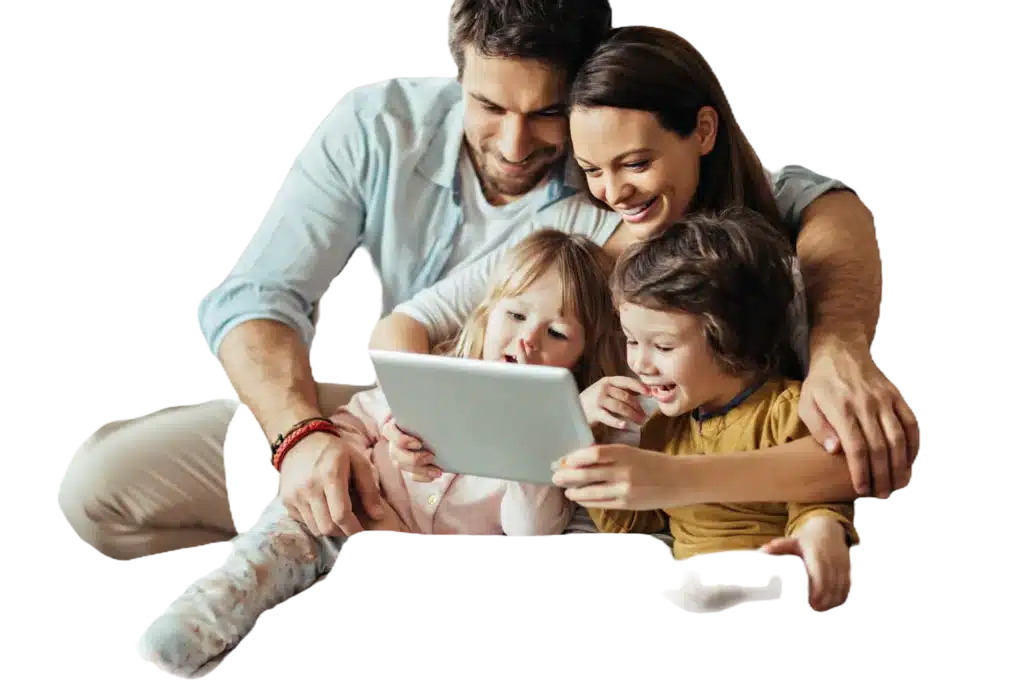 Family enjoying a comfortable home with dependable heating and air conditioning repair in Morrow, GA.