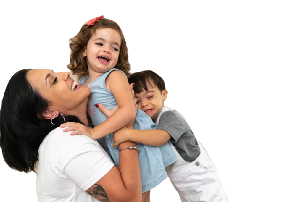 Emergency HVAC Services - Mother & children from Conley, Georgia enjoying a comfy home with her children after having emergency HVAC services from Reynaud HVAC Contractors.